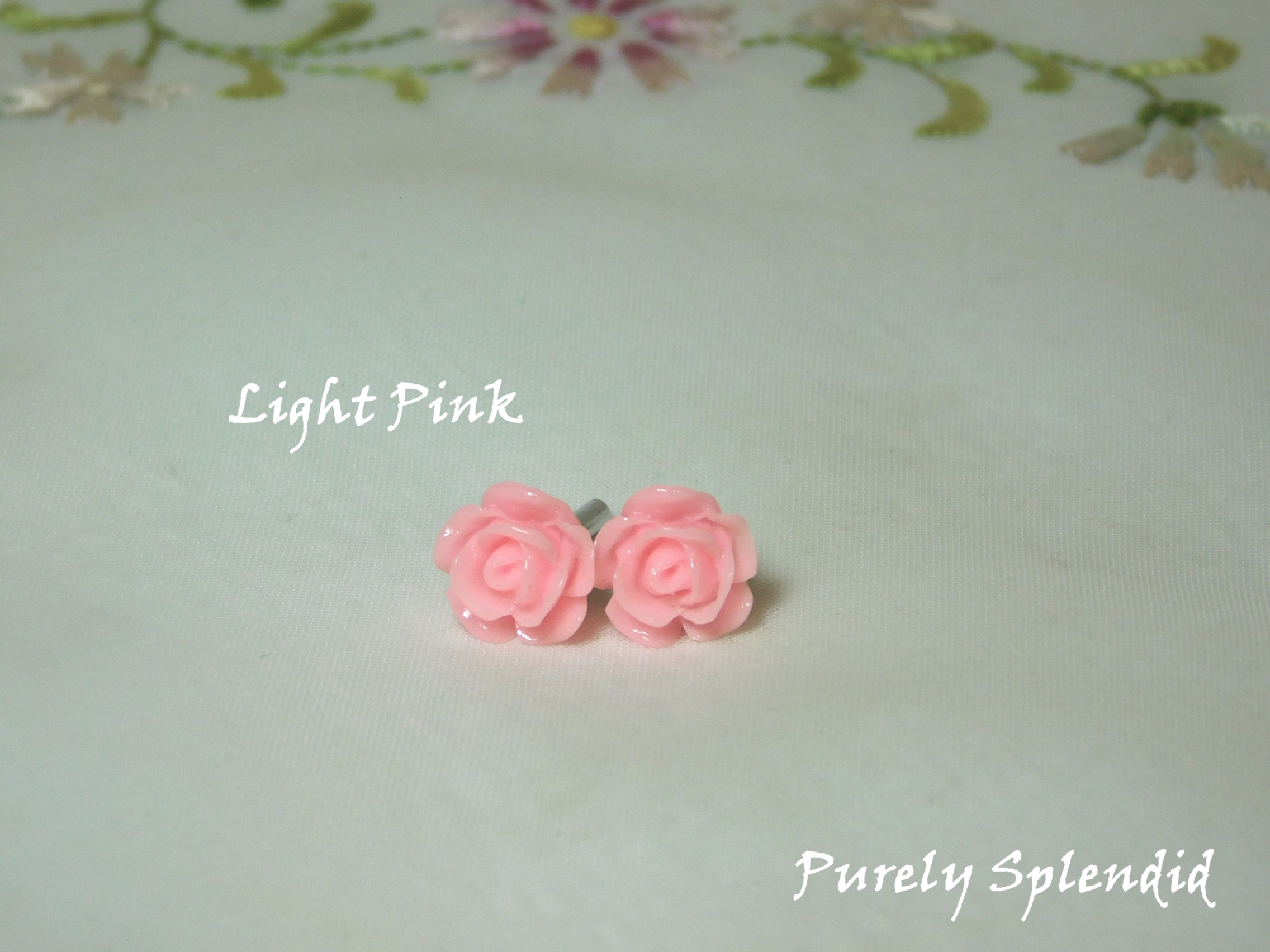 Rose Studs Light Pink for dolls