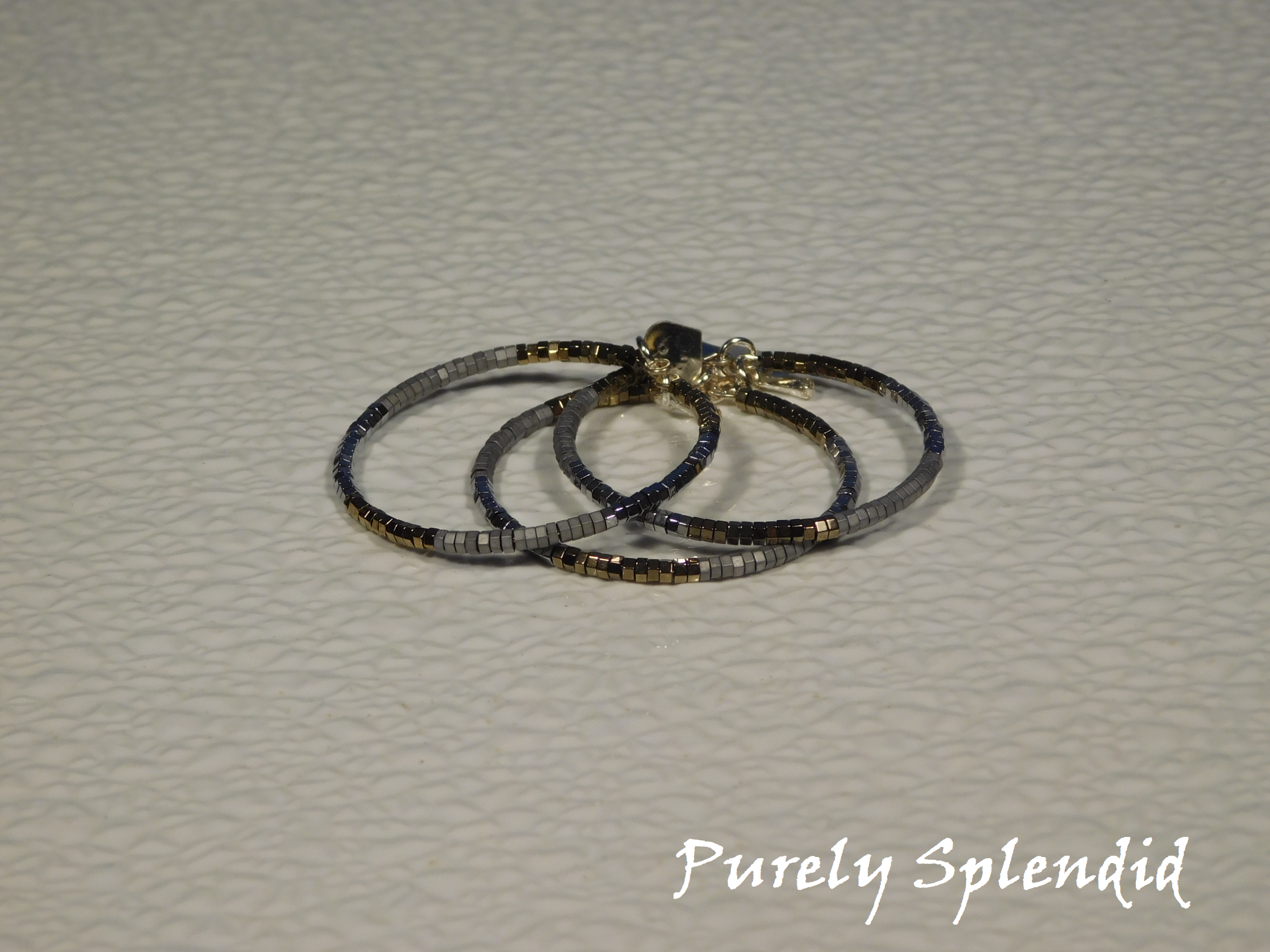 Silver and Gold Stacking Bracelets