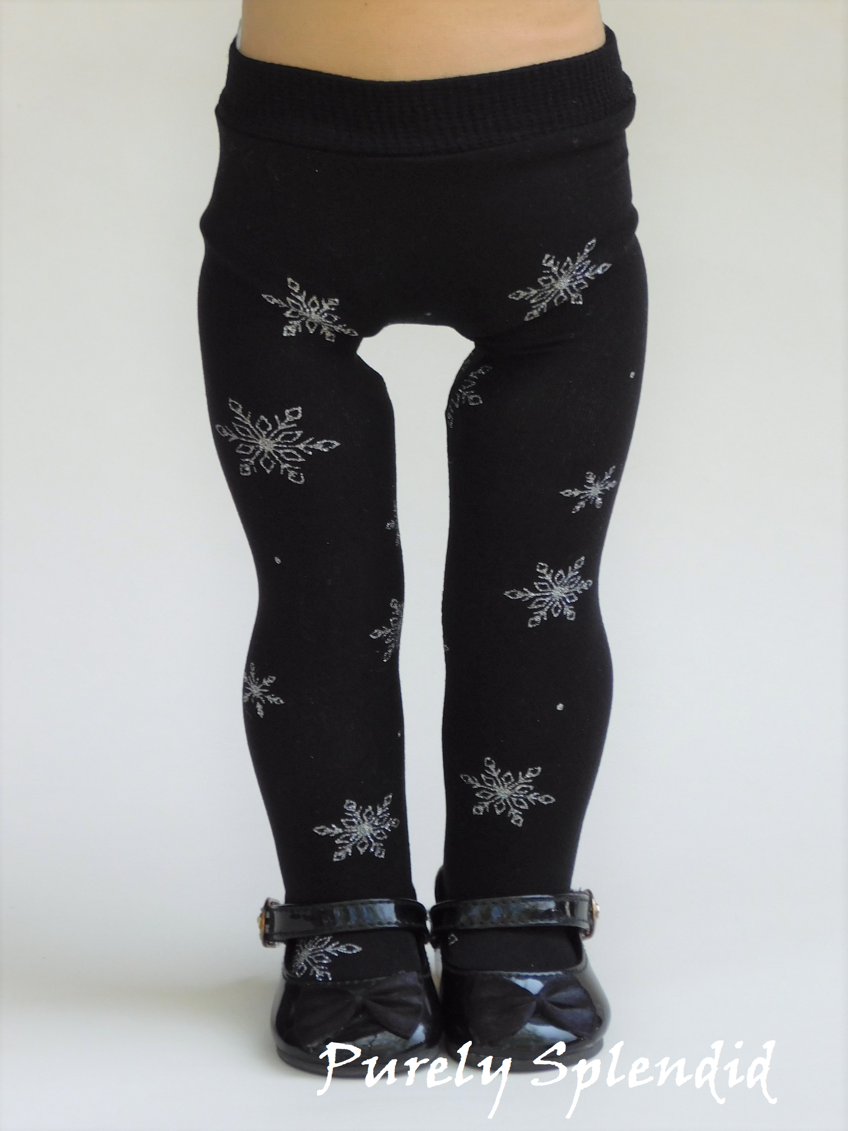 Snowflake Tights for 18 inch dolls
