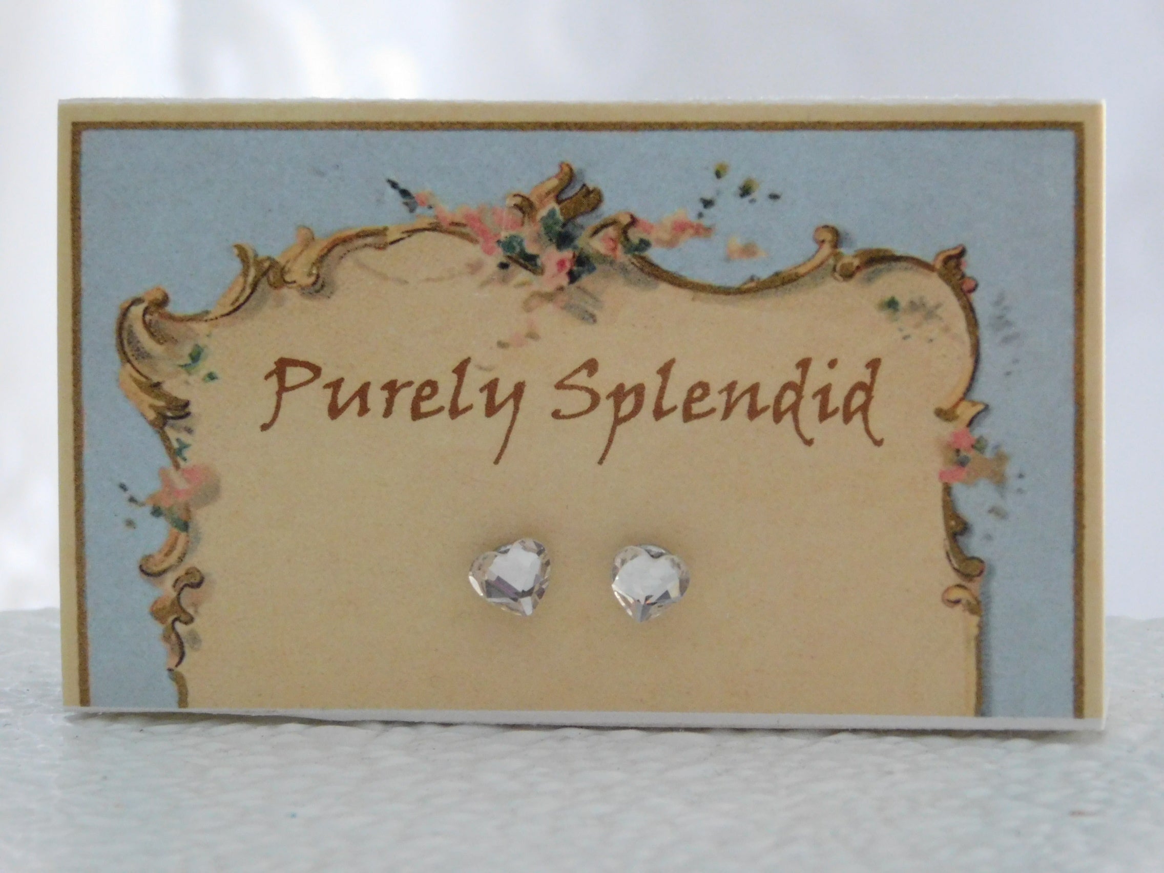 Sparkling Crystal Studs for dolls who wear 2mm studs