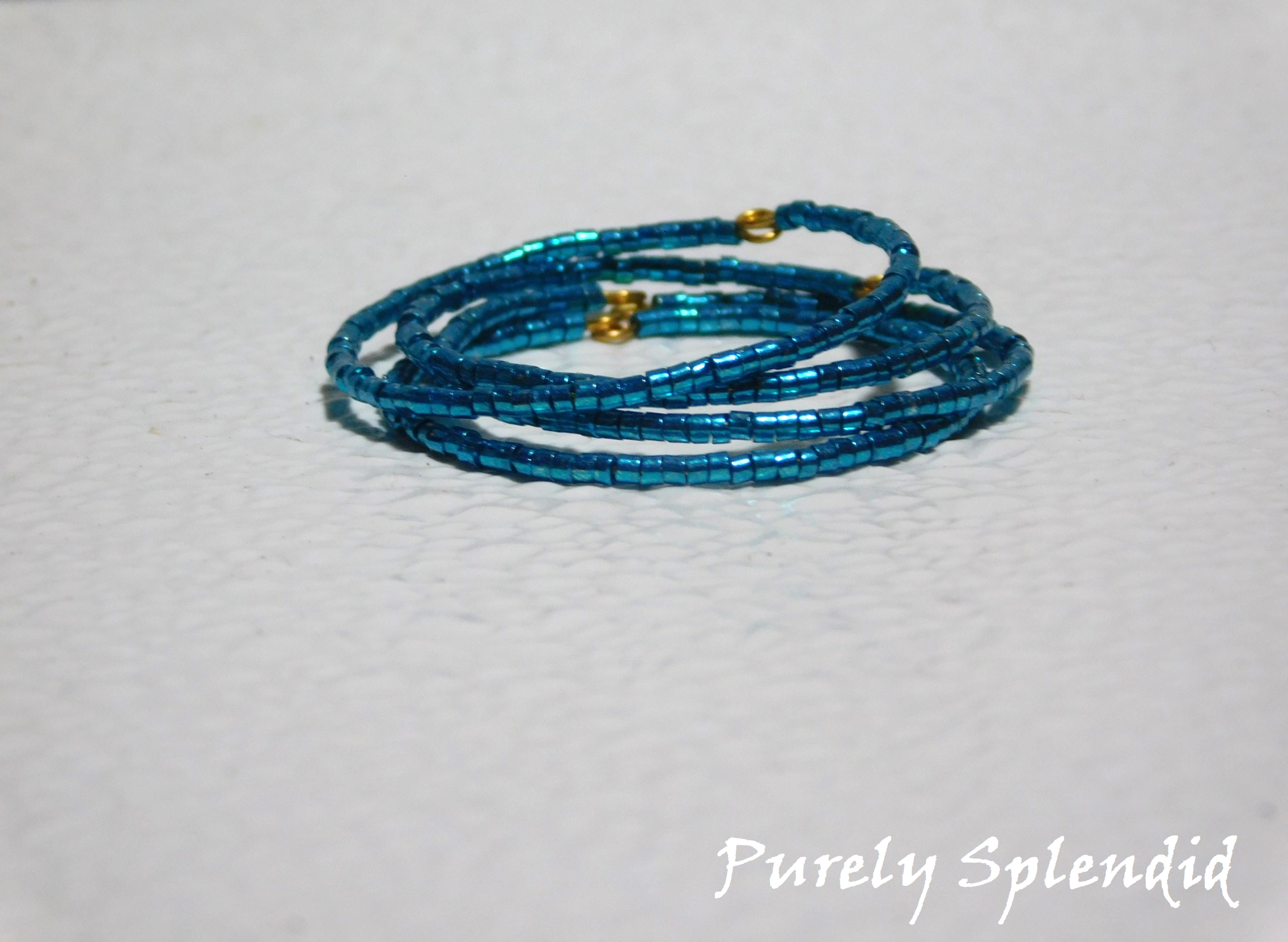 Set of four Turquoise Stacking Bracelets for 18 inch dolls