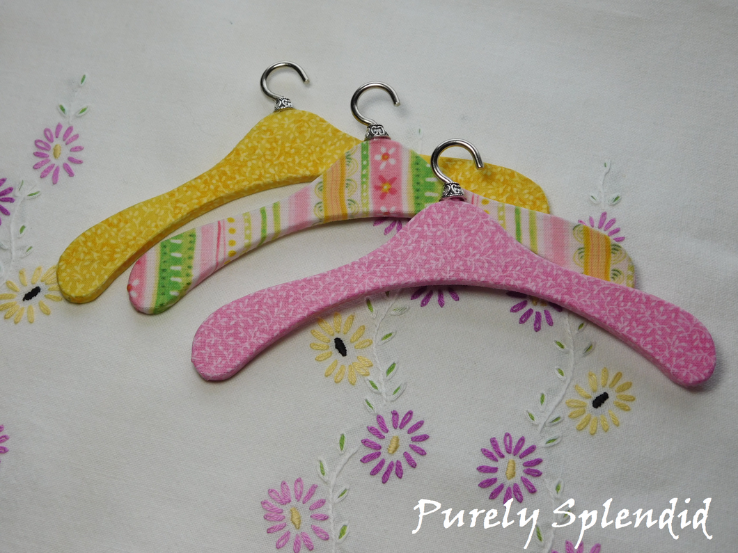 Clothes Hangers Yellow and Pink Striped