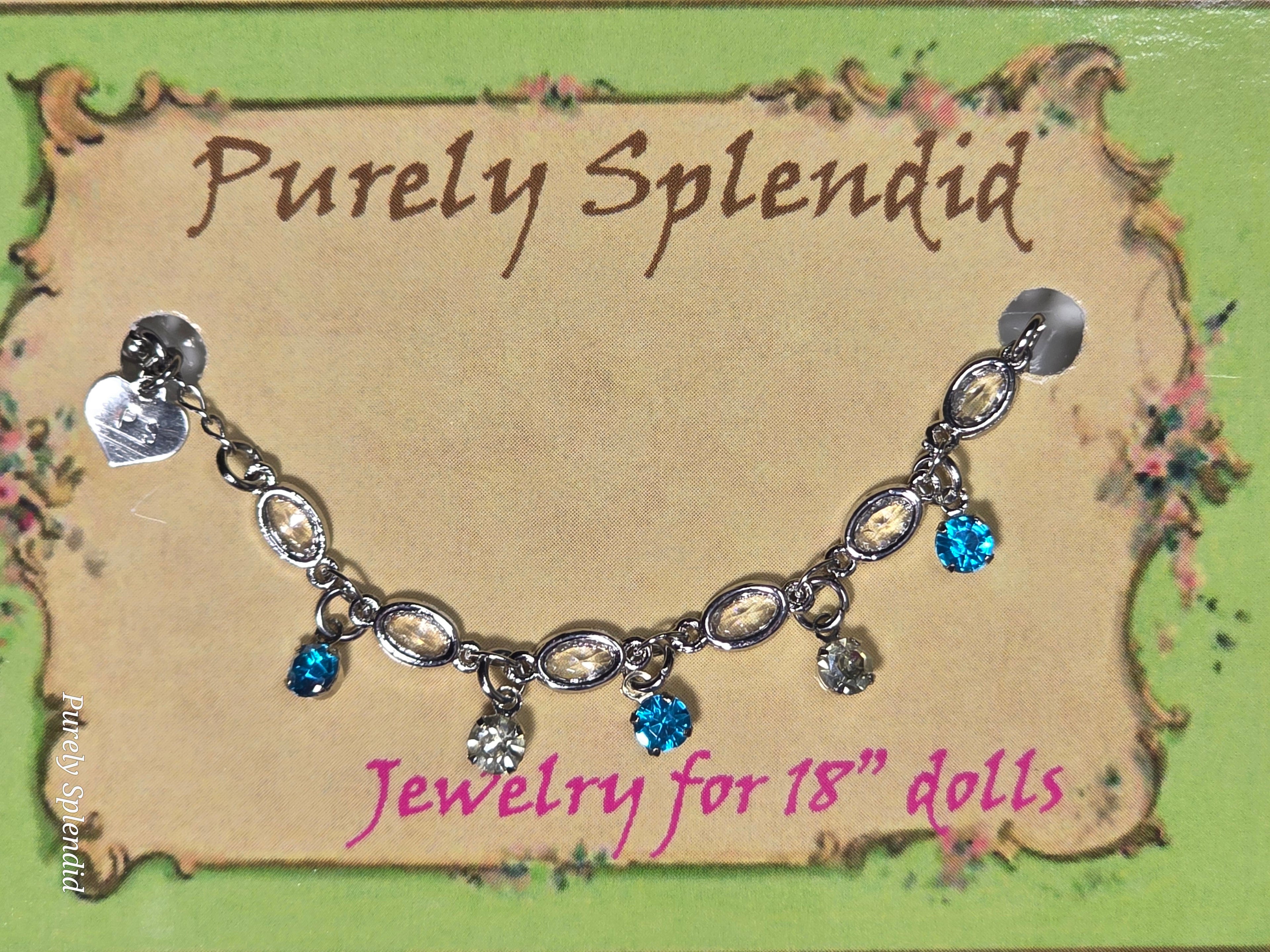 Princess Bracelet with sparkling crystals and Azure Blue crystals