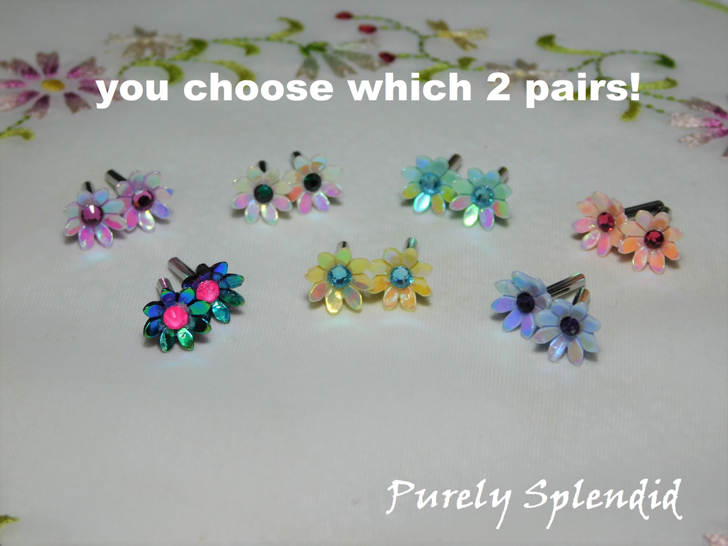 Colorful Daisy Stud Earrings