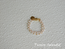 Load image into Gallery viewer, Dainty Pearl Bracelet double row shown on a white background
