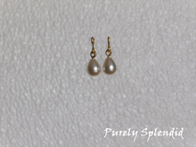 Load image into Gallery viewer, Large white pearl drop earrings
