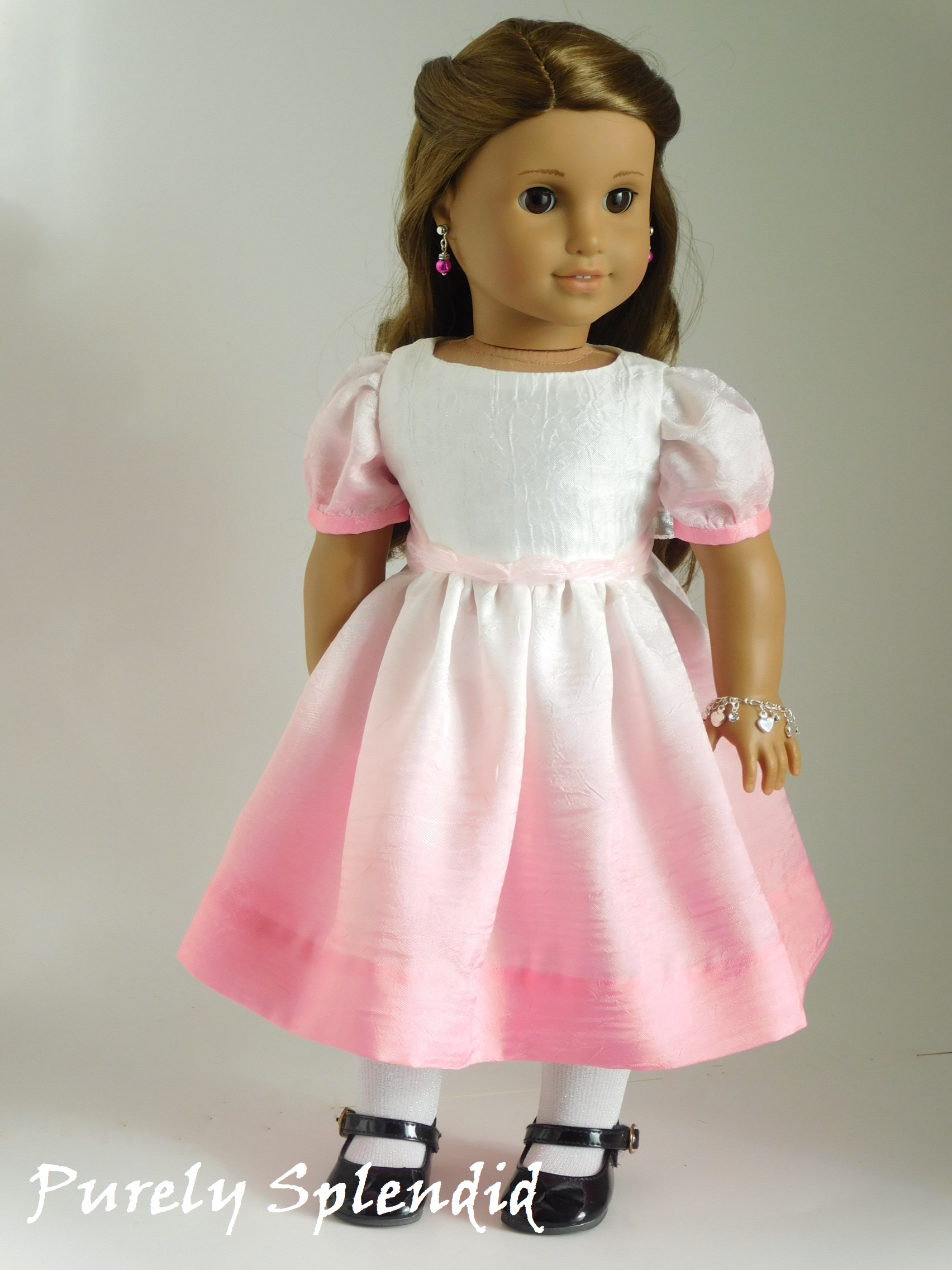 Heart Charm Bracelet shown on an 18 inch doll