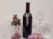 Load image into Gallery viewer, Sparkling Rhinestone Bow Bottle Bling on a wine bottle
