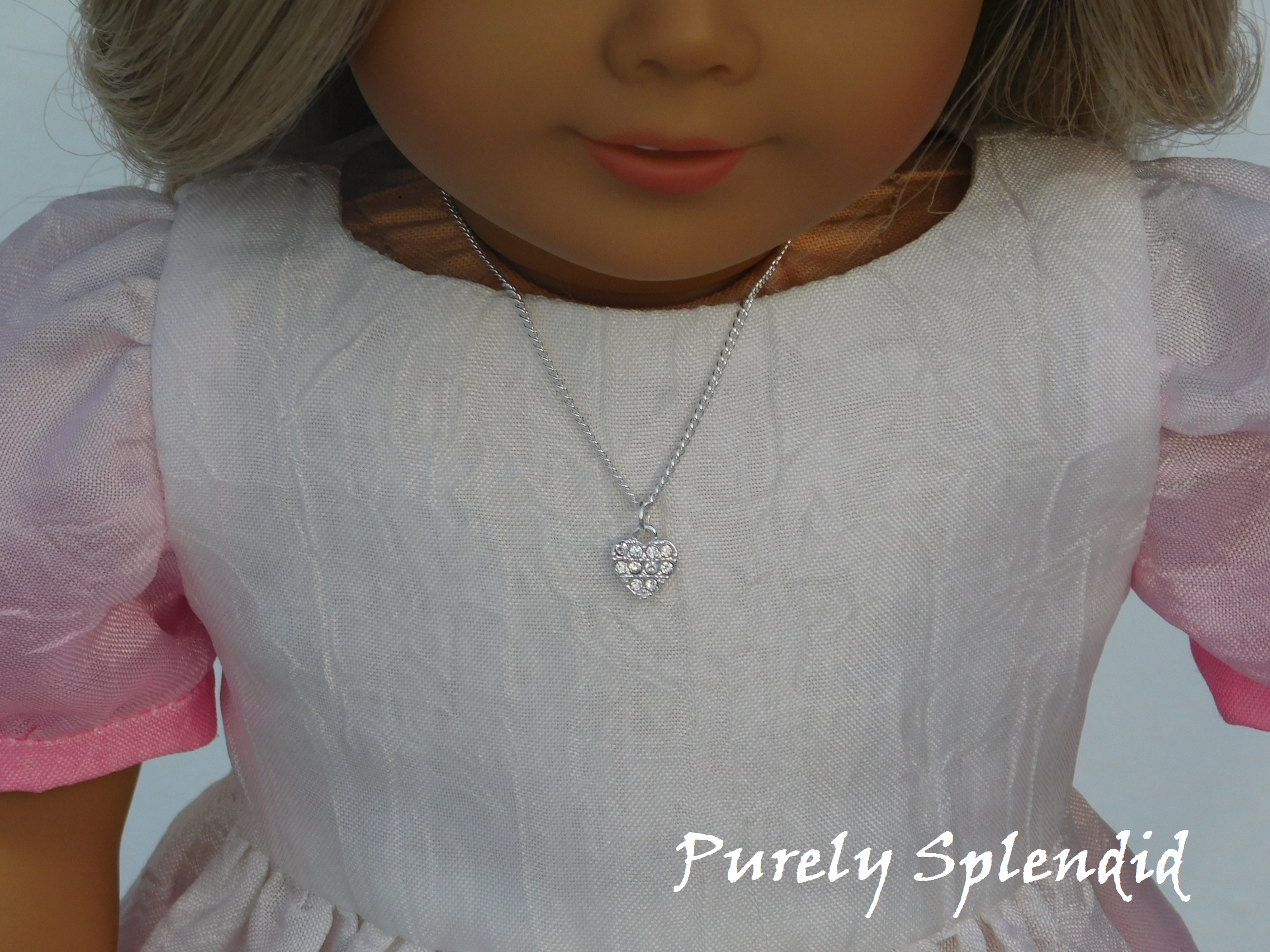 Silver Sparkling Heart Necklace