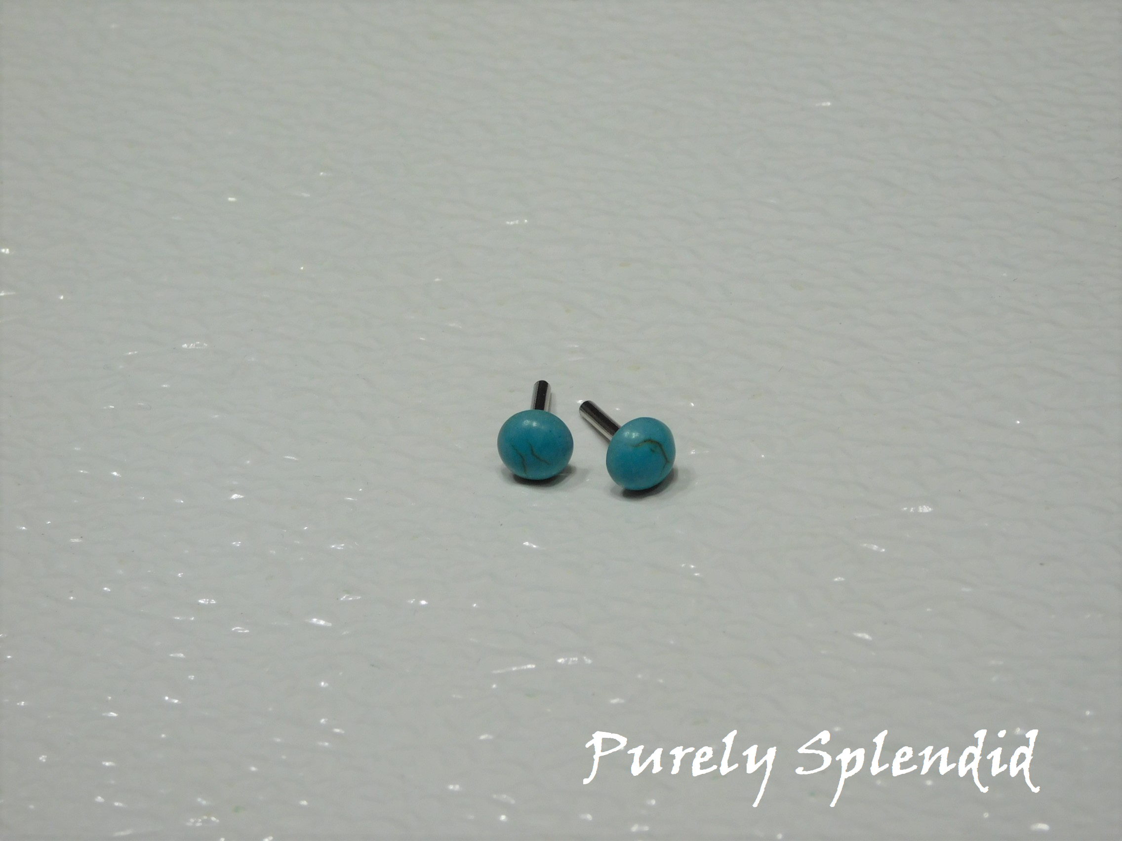 Large Sky Blue Studs for dolls who wear 2mm sized studs