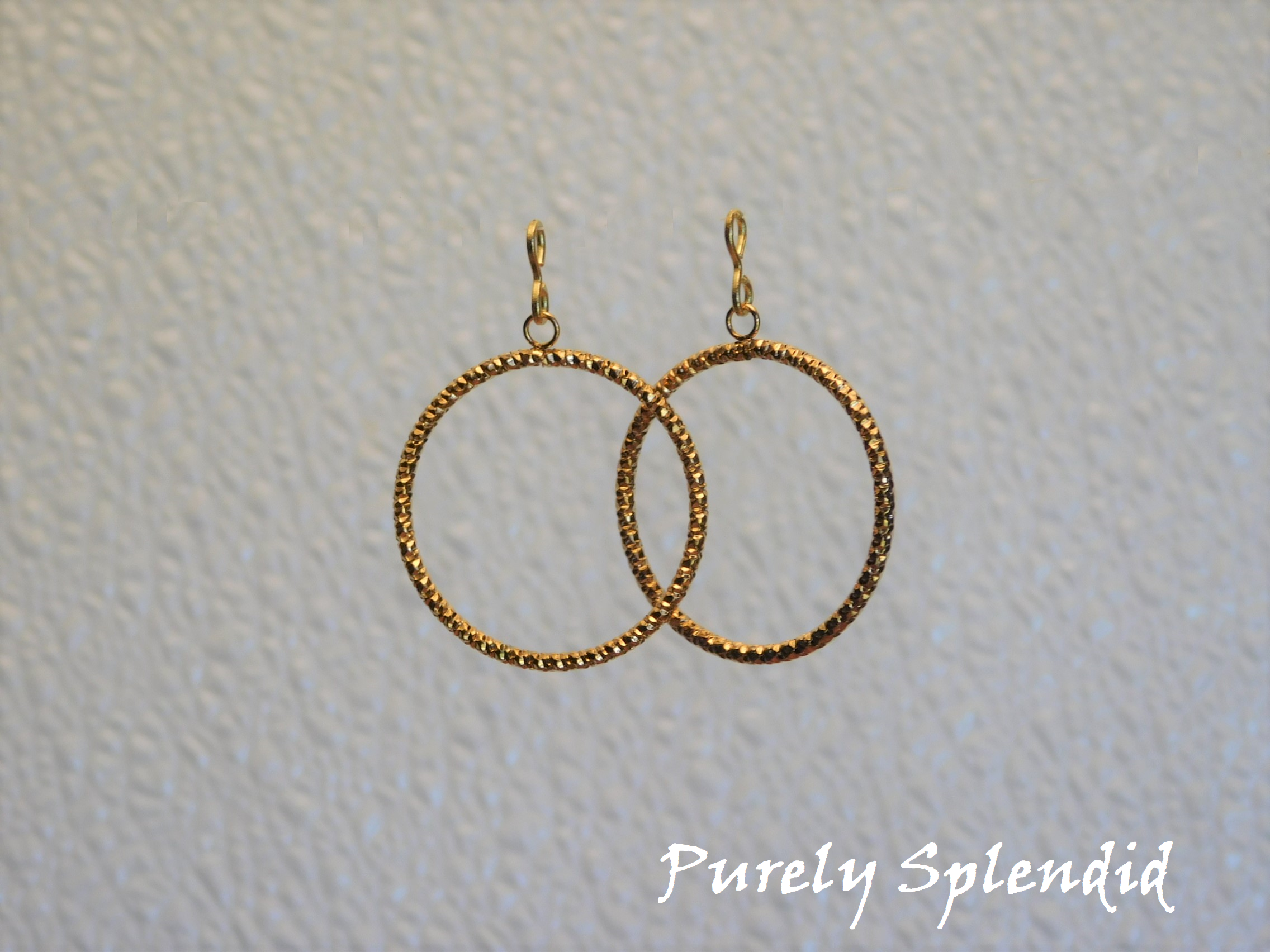 Textured Gold Hoop Earrings
