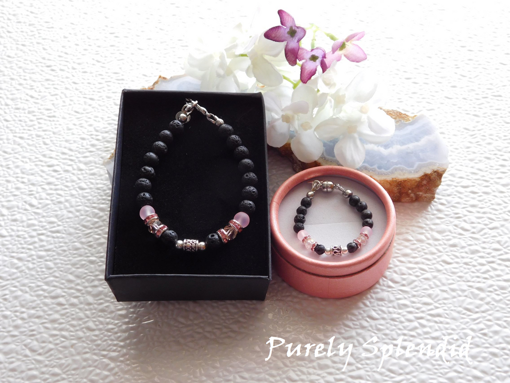 Girl bracelet and matching doll bracelets shown in their gift boxes