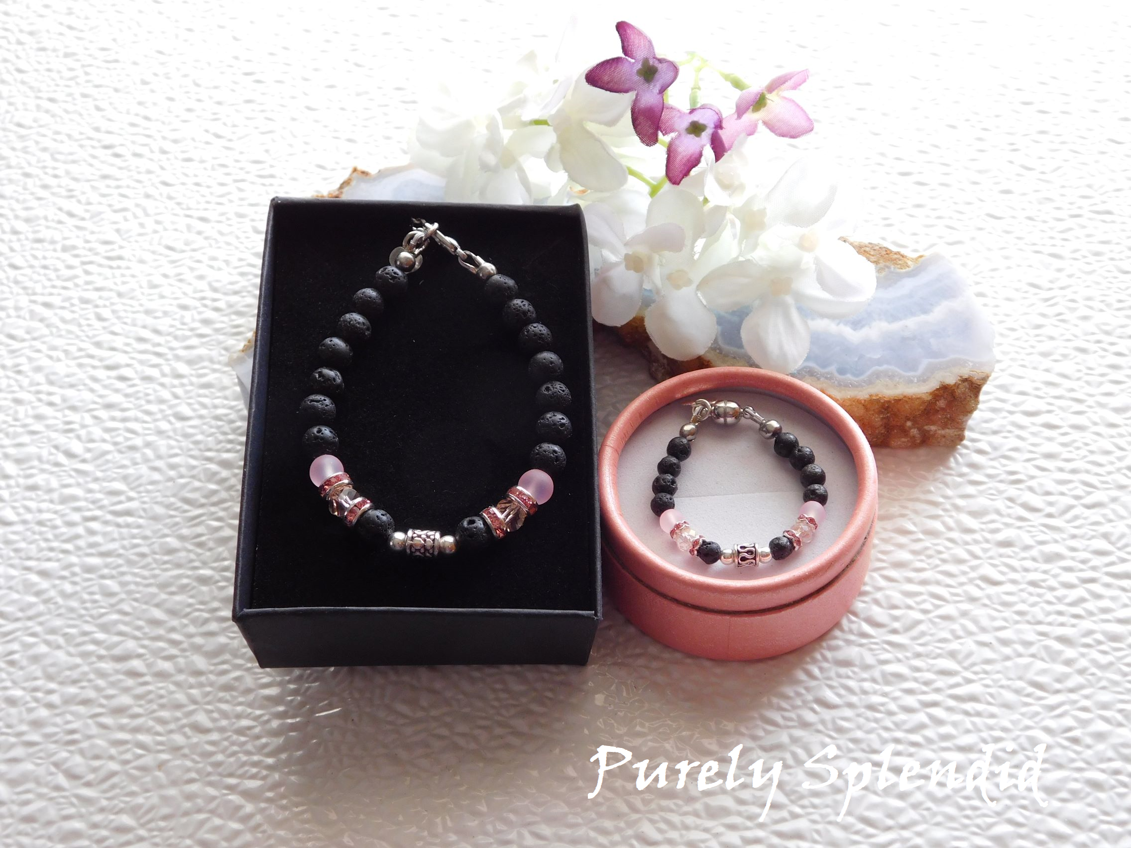 Girl bracelet and matching doll bracelets shown in their gift boxes