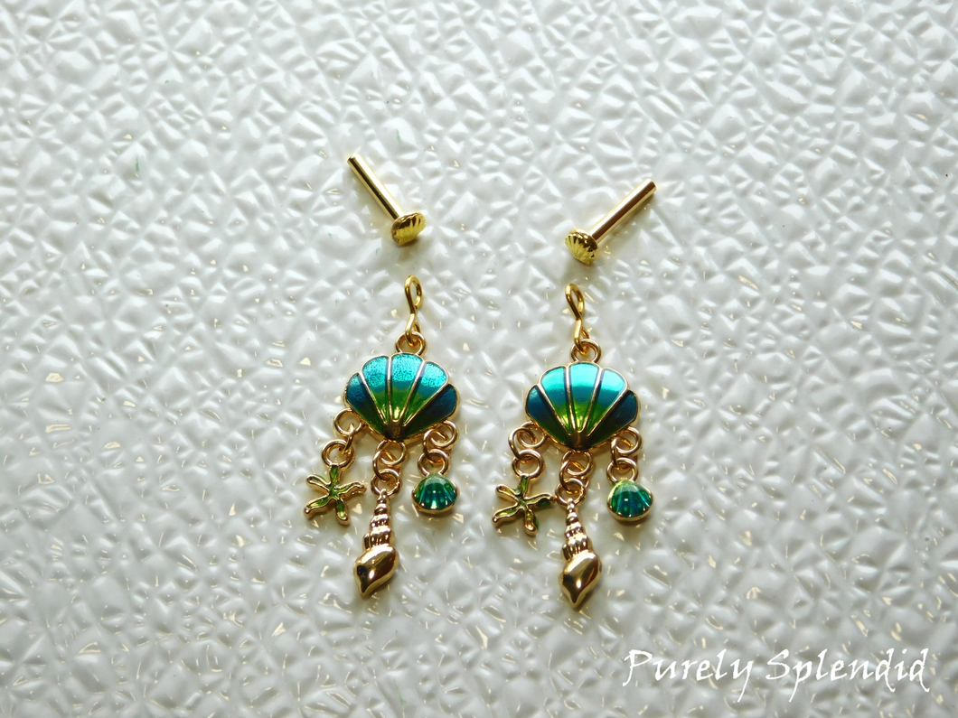 Ariel Earrings to use with 2mm Studs