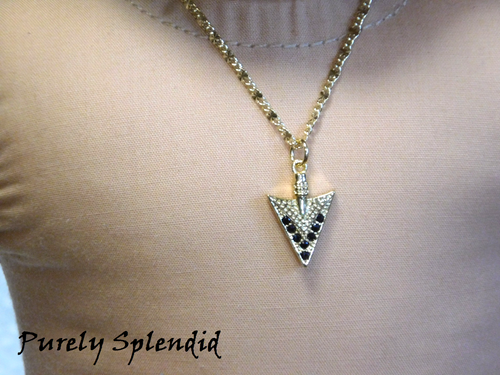 Arrowhead necklace for 18 inch boy dolls - American made with magnetic clasp and pendant charm
