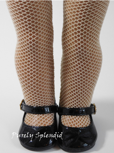 Beige Fishnet Tights for 18 inch dolls