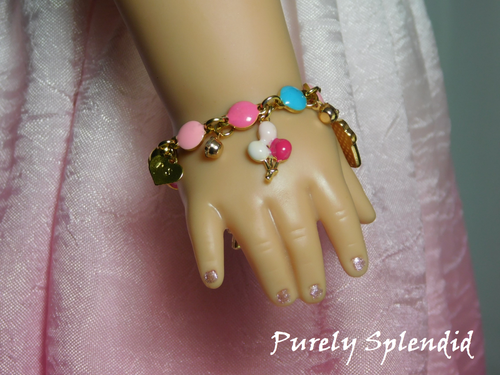 Birthday Charm Bracelet for 18 Inch Girl Dolls - Cupcake Balloons Candy Charms | Purely Splendid

