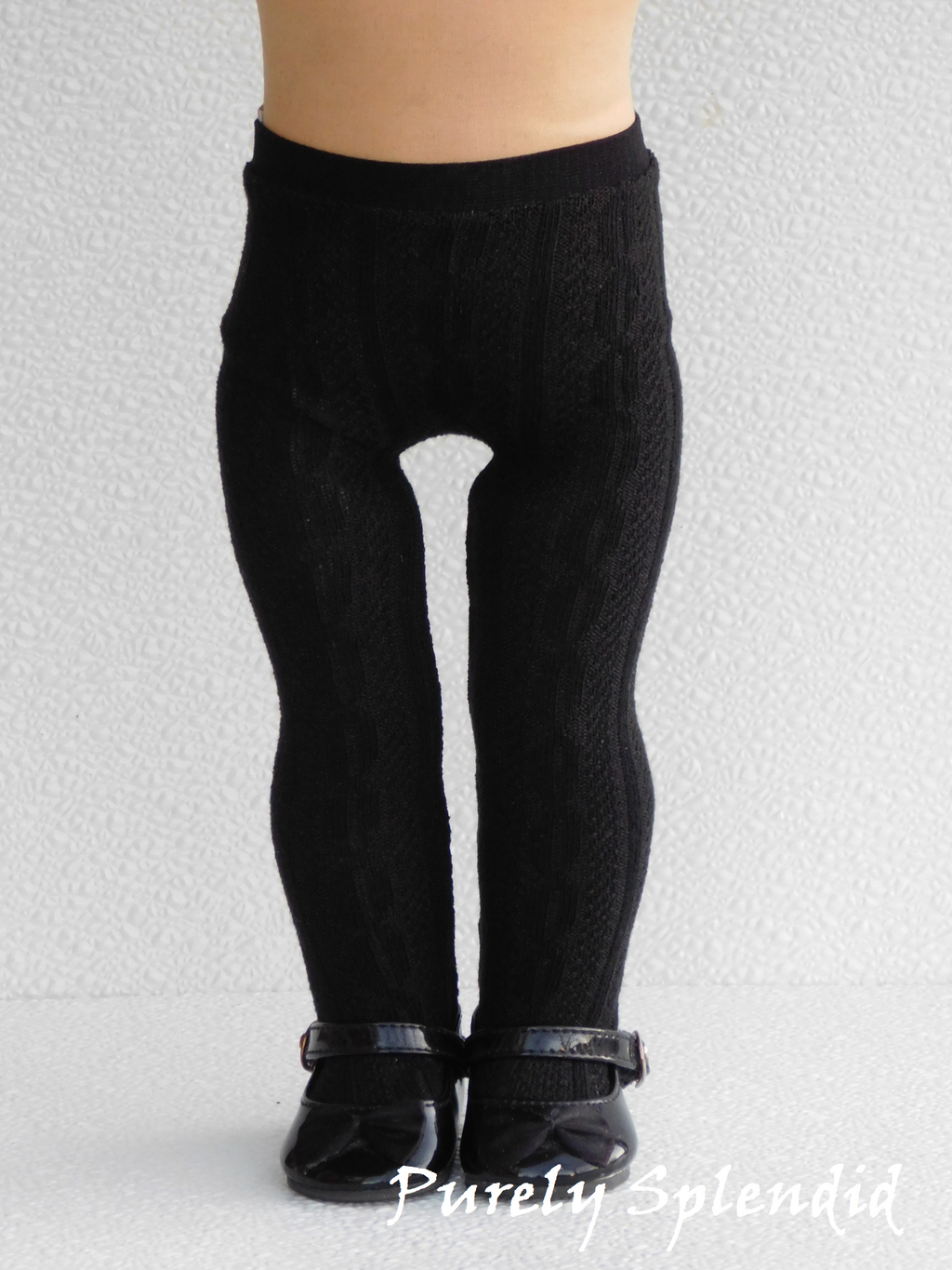 Sweater Tights - Black Cable