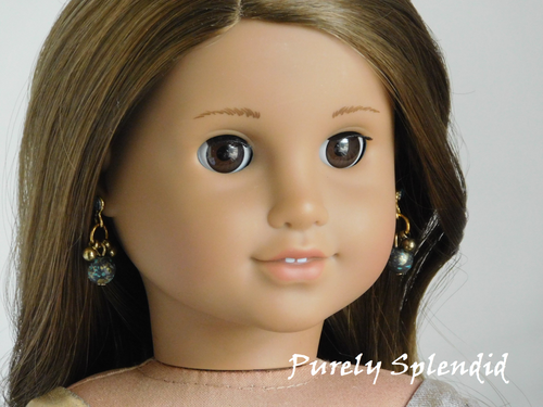 Bohemian earrings worn by 18 inch girl doll - boho-chic style | American made | Purely Splendid
