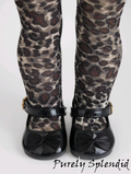 Brown Animal Spot Tights for 18 inch dolls
