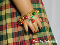Christmas Charm Bracelet for 18 Inch Girl Dolls - Reindeer Gift Tree Charms | Purely Splendid