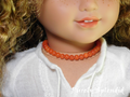 Coral Necklace for 18 inch girl dolls like Felicity American made | Purely Splendid

