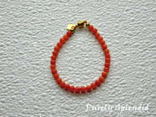 Load image into Gallery viewer, Coral Choker Necklace with gold magnetic clasp
