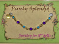 Create Your Own Gold Bracelet with medium 14 Dark Purple and small 8 Azure Blue
