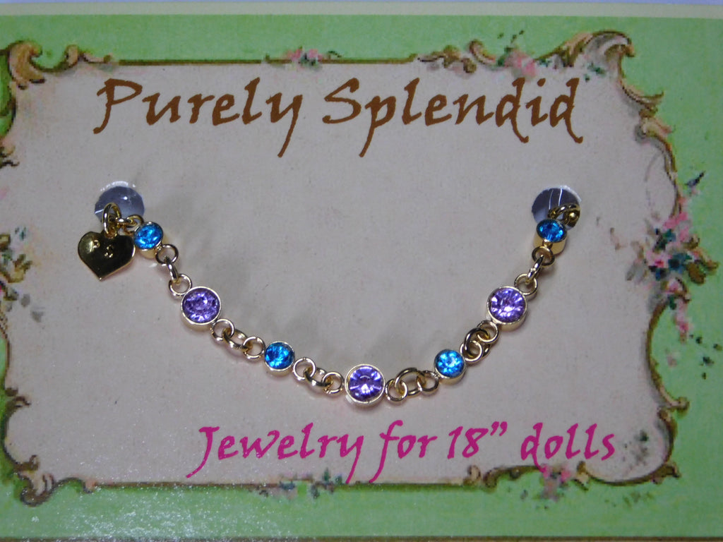 Create Your Own Sparkling Bracelet with Light Purple and Azure Blue crystals