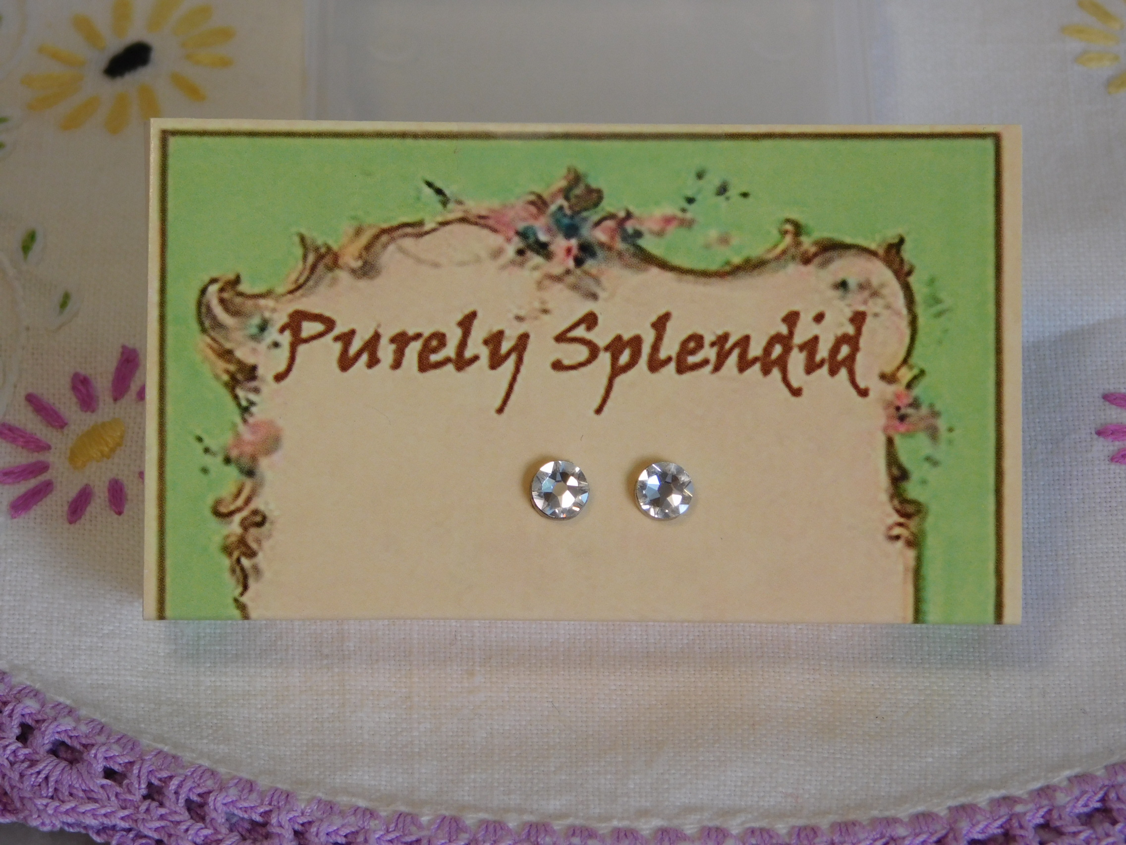 Crystal Stud Earrings for dolls