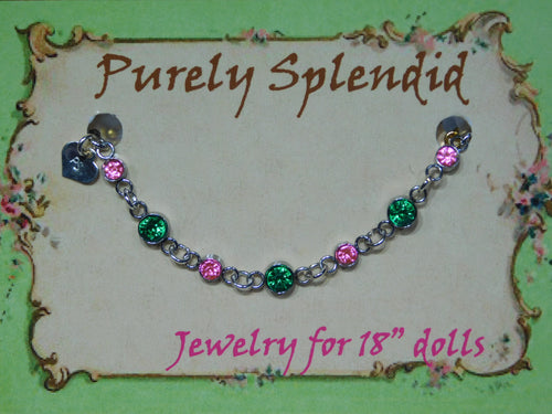 Create Your Own Colorful Sparkling Silver Bracelet for 18 Inch Girl Dolls - Custom Design | Purely Splendid

