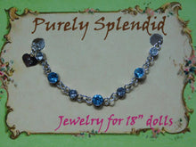 Load image into Gallery viewer, Create Your Own Colorful Sparkling Silver Bracelet with Baby Blue Stones
