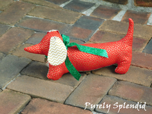 Load image into Gallery viewer, Christmas Dachshund red
