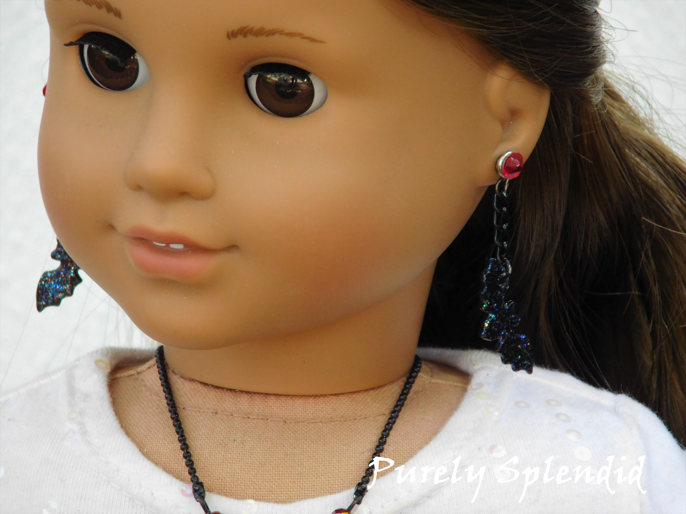 Dangling Sparkling Bat Earrings