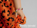 Day of the Dead Bracelet for 18 inch girl doll with colorful skull design | American made | Purely Splendid

