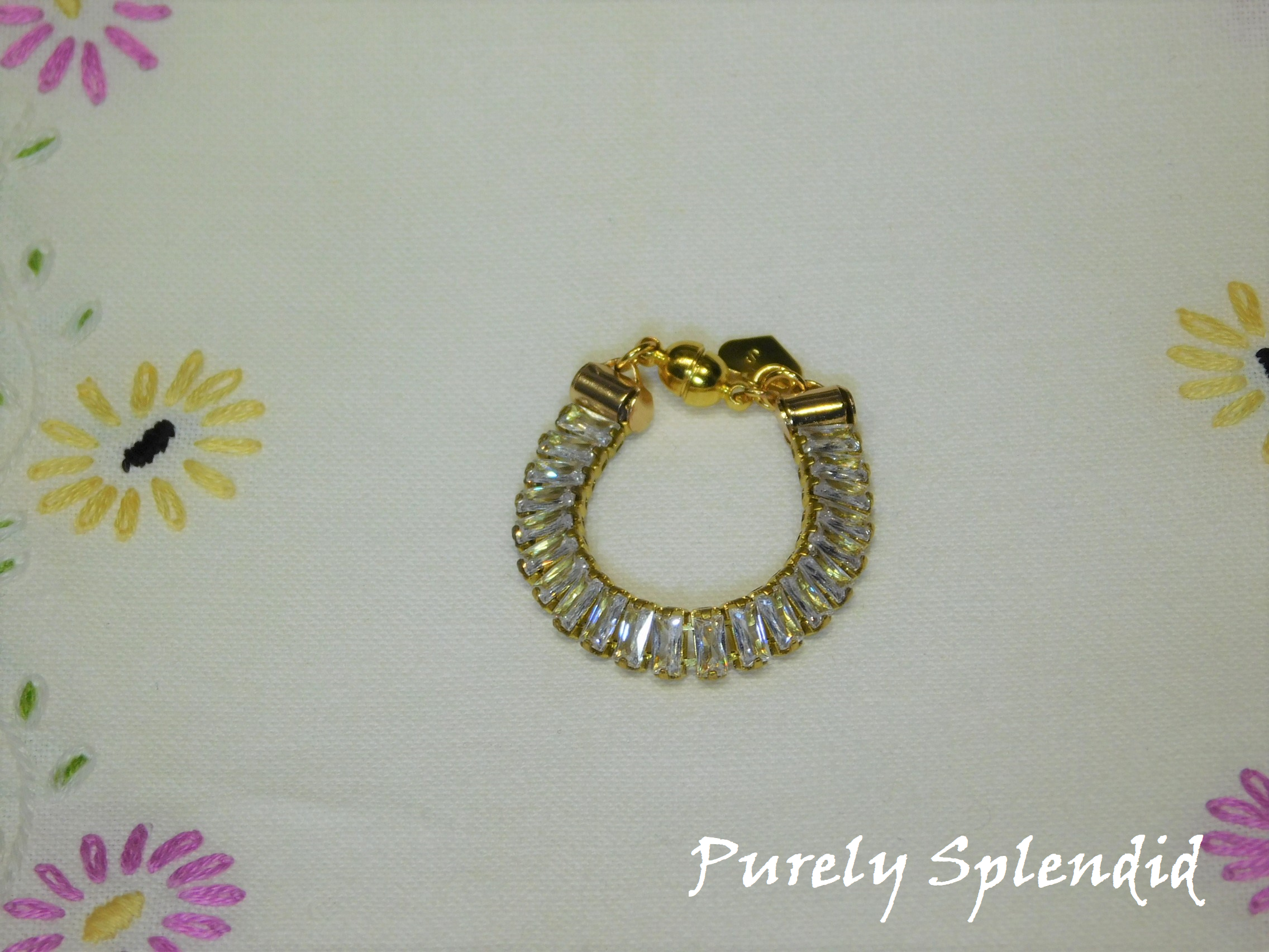 Dazzling Evening Bracelet for 18 inch girl doll with sparkling stones | American made | Purely Splendid
