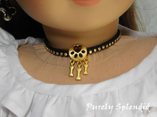 Dog Bone Choker Necklace for 18 inch dolls