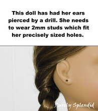 Load image into Gallery viewer, Doll with 2mm sized earring holes
