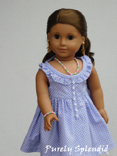 Load image into Gallery viewer, 18 inch doll shown wearing the Easter Pearl Necklace with no pendant
