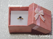 Load image into Gallery viewer, February Birthstone Ring for 18 inch dolls
