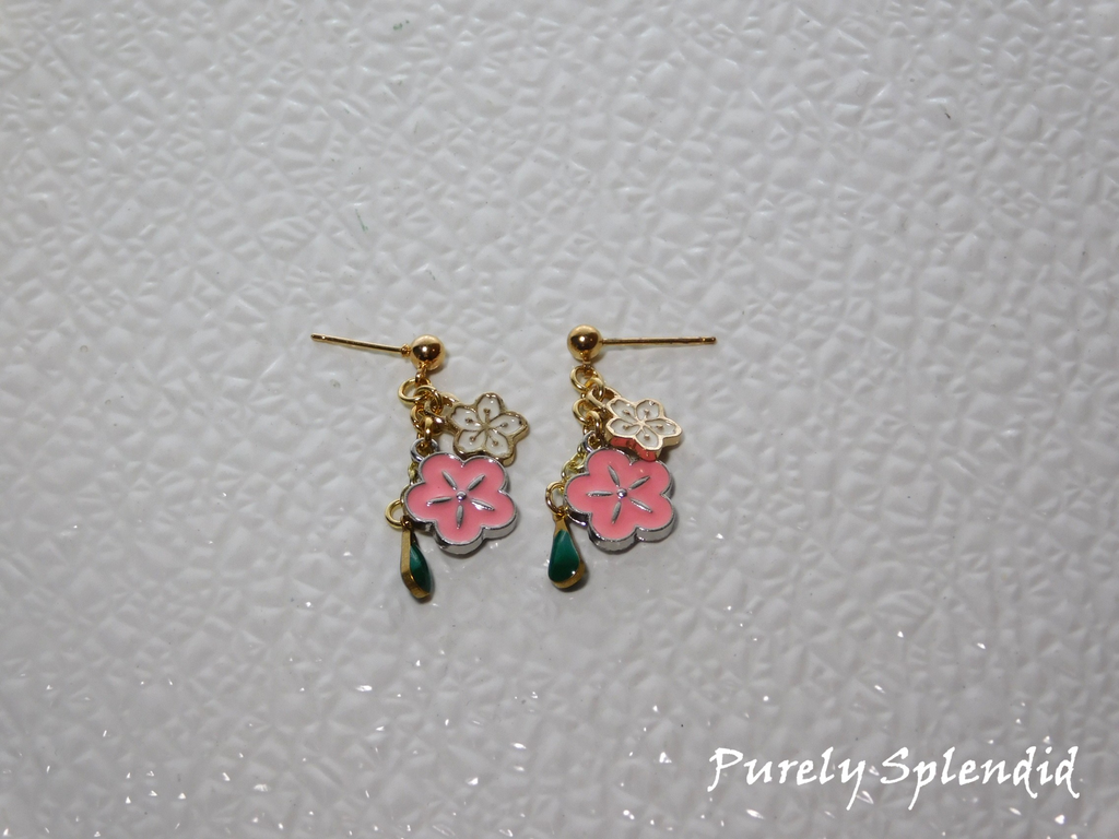 Flower Lei Girl Doll Earrings