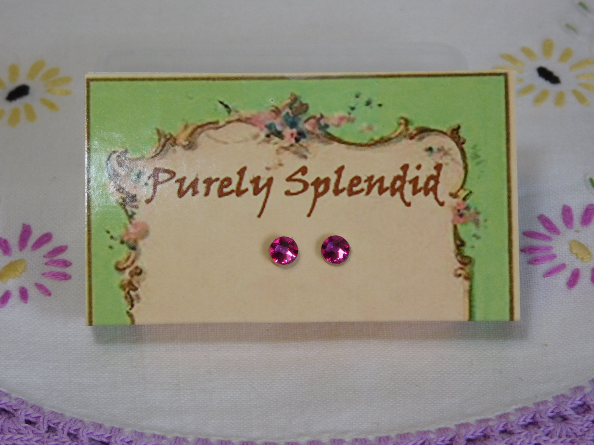 Fuchsia Studs for dolls
