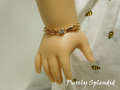 18" doll shown wearing a Sparkling Gold Link Bracelet