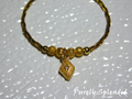 Gold Stacking Bracelet with Diamond Charm