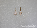 sparkling gold snowflake earrings for dolls who wear 2mm studs