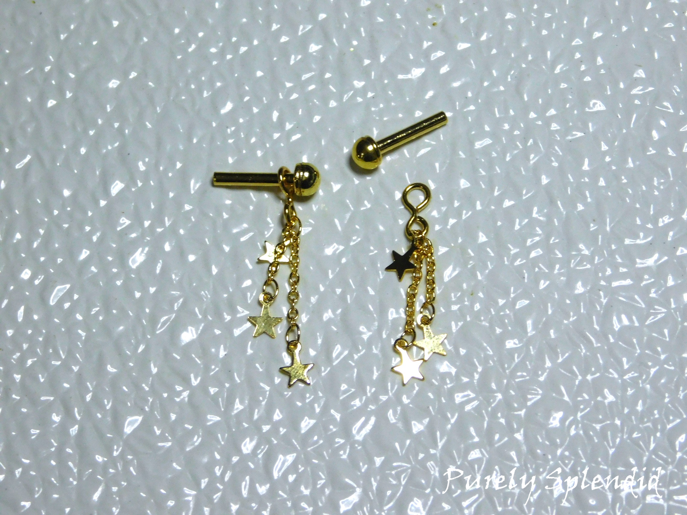 Gold Star Earring Dangles