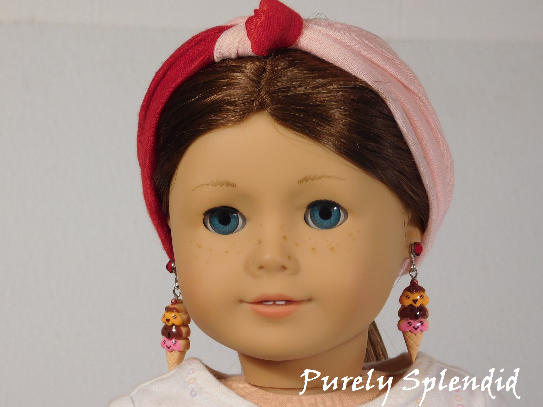 Ice Cream Cone Earring Dangles for dolls