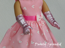 Load image into Gallery viewer, Icy Pink Gloves shown on an 18 inch doll
