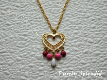 Load image into Gallery viewer, Lacy Gold Heart Necklace
