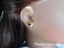 Load image into Gallery viewer, Silver and Gold Large Classic Stud Earrings
